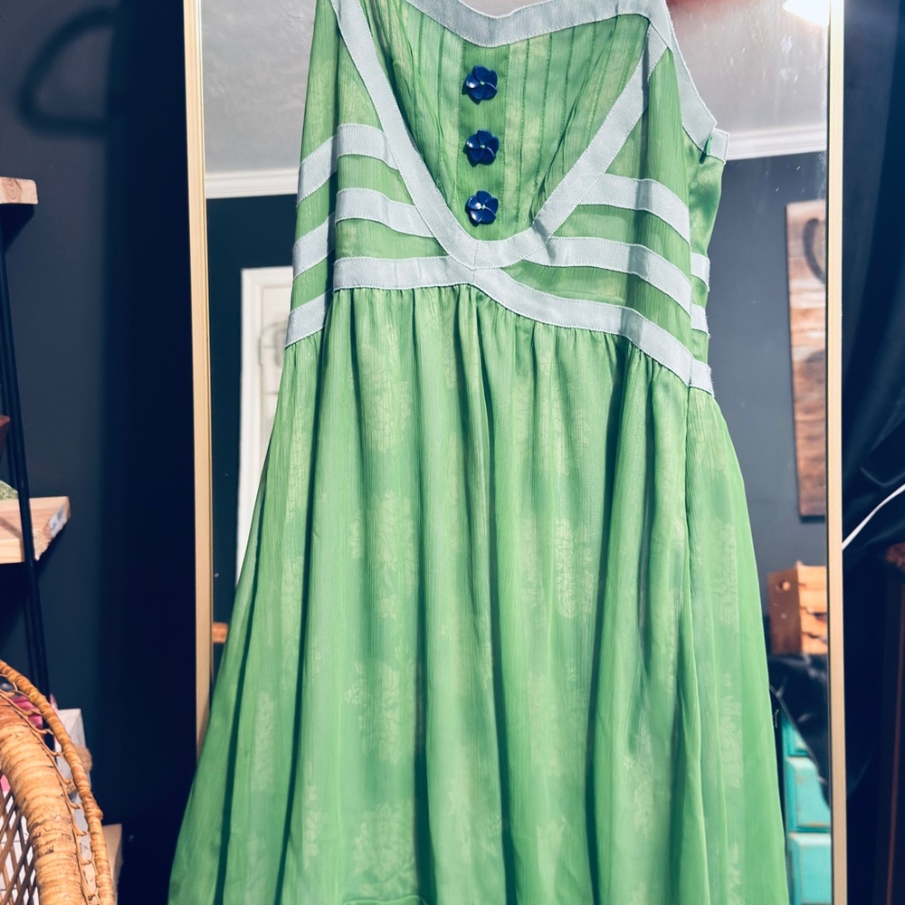 Matilda Jane Green and Blue Midi Dress
